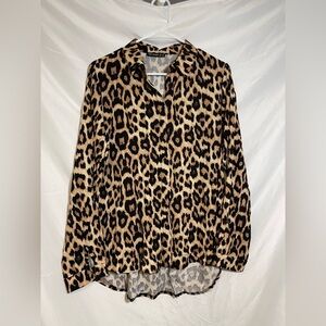 Chic Leopard Button Down Shirt